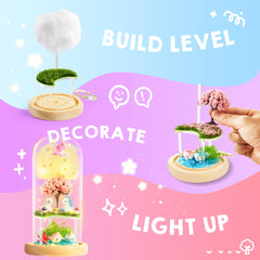 Klever Kits pink tree with unicorn inspires gentle nighttime imagination and color.