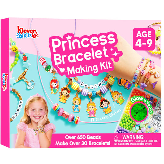 Klever Kits Princess Bracelet Kit packaging highlights convenient gift-ready design