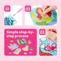 Klever Kits princess designs featuring castles for imaginative glittering art
