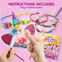 Klever Kits unicorn horn and ears with pom-poms for playful hair accessories