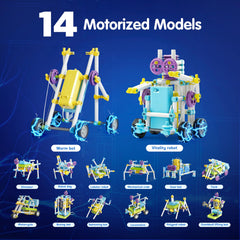 Klever Kits walking robot model demonstrates motion engineering for kids.