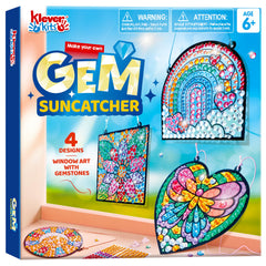 Klever Kits window art butterfly suncatcher shimmering in sunlight for creative play.