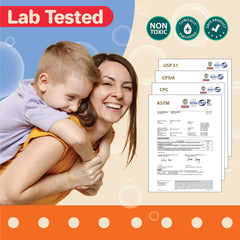Klevly kids outdoor bubble play with non-toxic solution and vibrant bubbles.