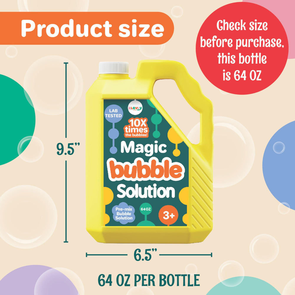 Klevly pre-mixed bubble solution—no measuring, mess-free setup