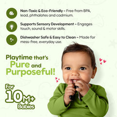 Kleynimals giraffe key toy ideal for teething-friendly exploration.