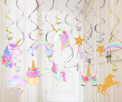 Klmars unicorn cutout swirls 7in create playful party accents