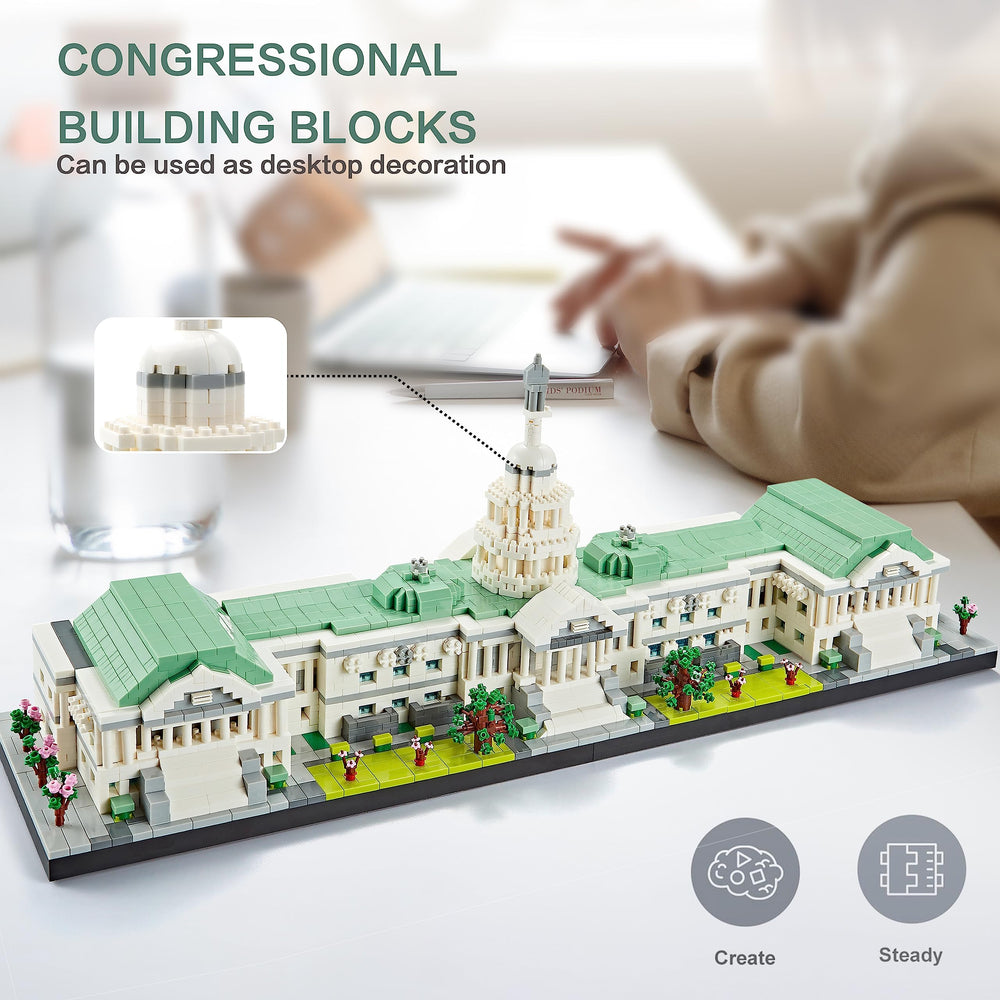 KLMEi Micro Mini Blocks Capitol Display is a striking desktop decor piece.