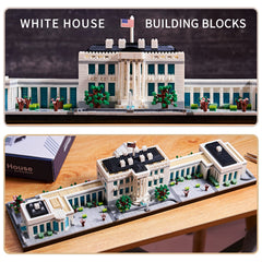 KLMEi White House architecture set assembly shows precise micro blocks for a satisfying building experience.