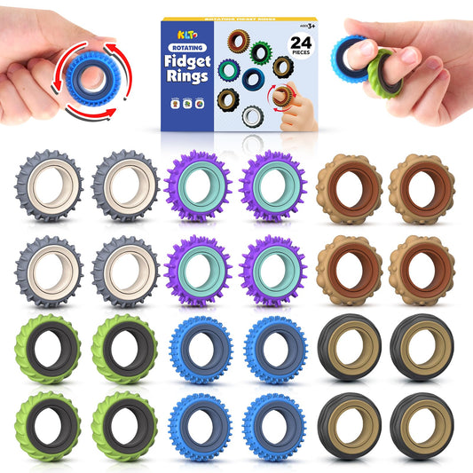 KLT Fidget Rings 24-pack: versatile tool for focus and calm at work