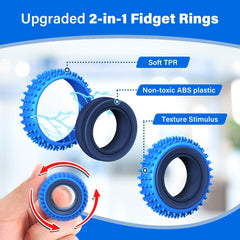 KLT fidget rings plastic-inner-ring durable one-handed use to boost focus