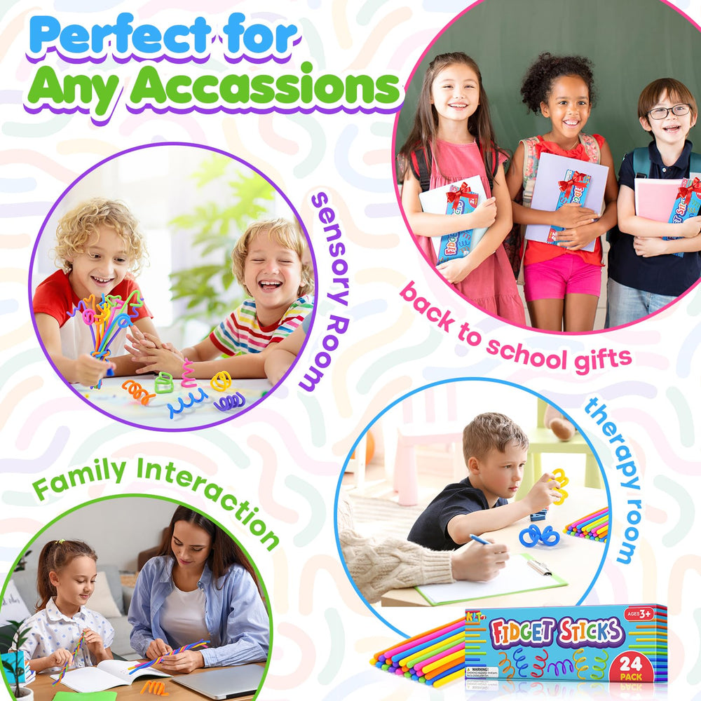 KLT fidget sticks safe-rounded-edges design easy to clean with water