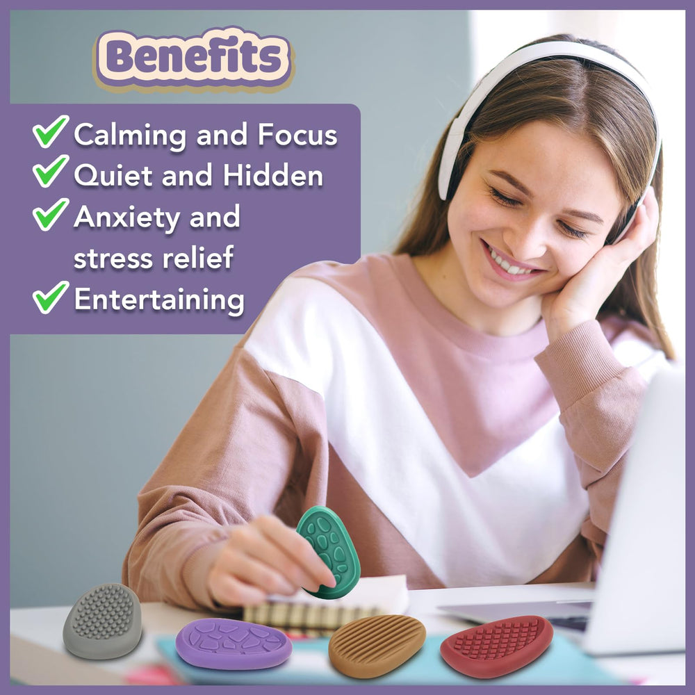 Quiet pocket-friendly fidget stones designed for discreet use anywhere.