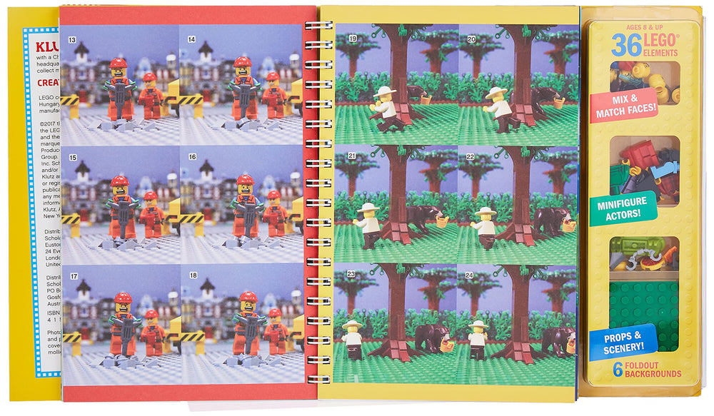 Klutz Lego Make Your Own Movie LEGO elements and frames enable scenes