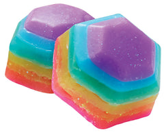 Klutz Make Your Own Soap stickers and glitter add playful details to finished bars.