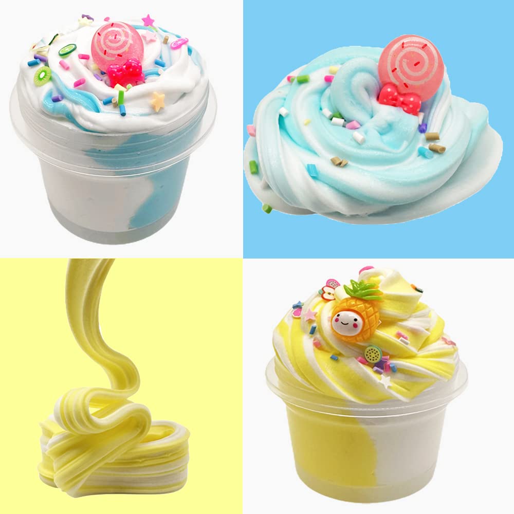 KMBTQRE Butter Slime Kit kids playing for creative, sensory fun.