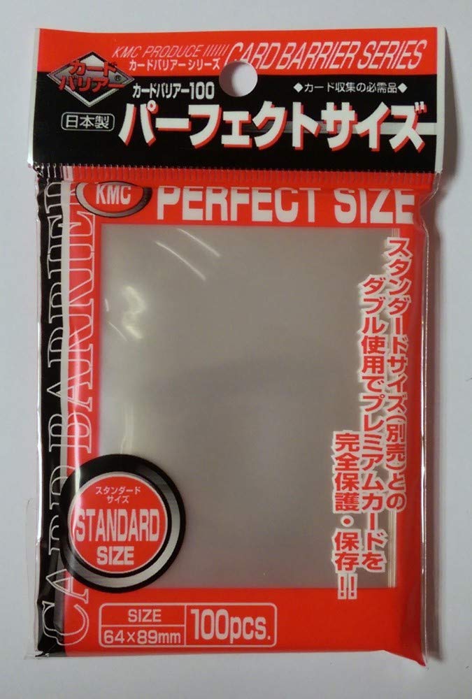 KMC Perfect Barrier sleeves, clear 64x89mm, protect MTG and Pokémon cards with ultra-thin, acid-free protection.