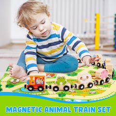 KMTJT colorful wooden animals attract attention and spark imagination.