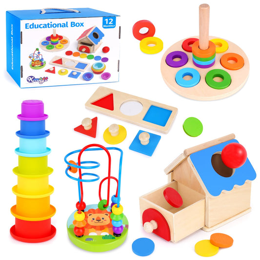 KMTJT Montessori stacking cups help toddlers develop dexterity and bath play.