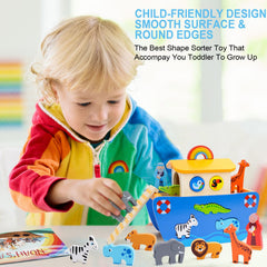 KMTJT Noah's Ark rainbow piece adds visual appeal and sensory color exploration.