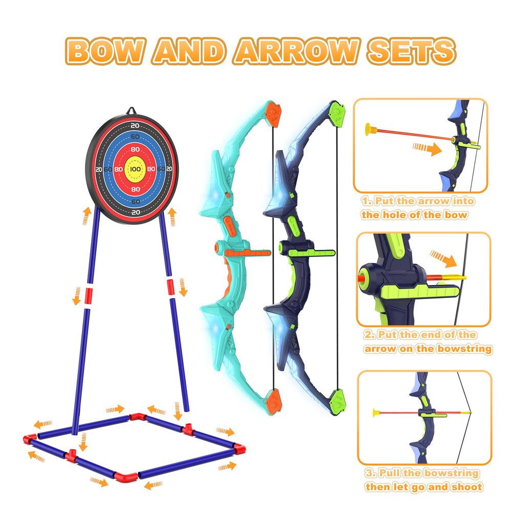 Kmuxilal portable archery toy easy to carry to a park.