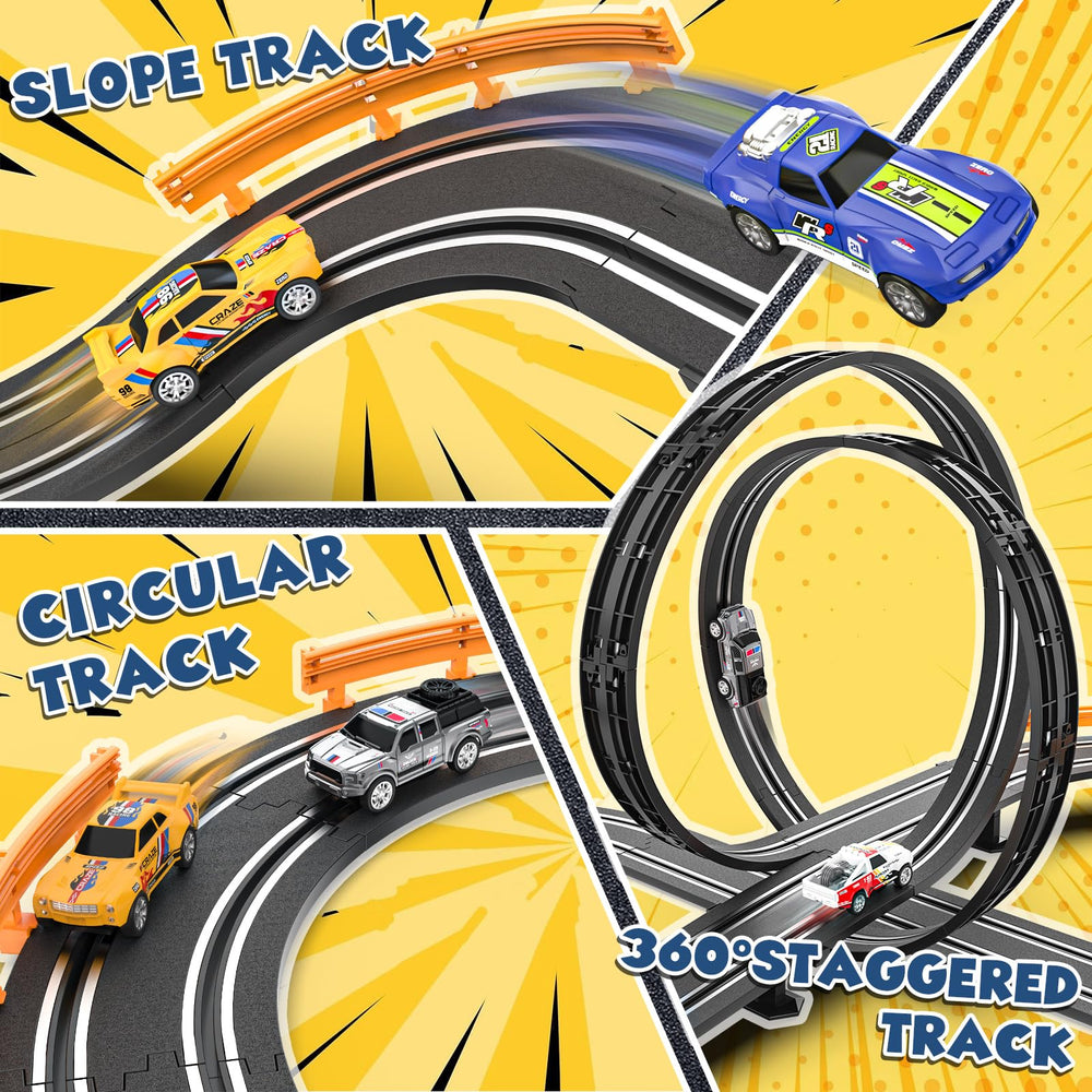 Kmuxilal slot track long 20ft layout expands play space