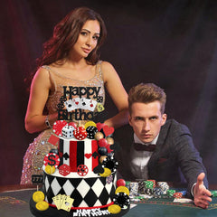 Knana casino cupcake toppers create eye-catching sweets for any Las Vegas theme.