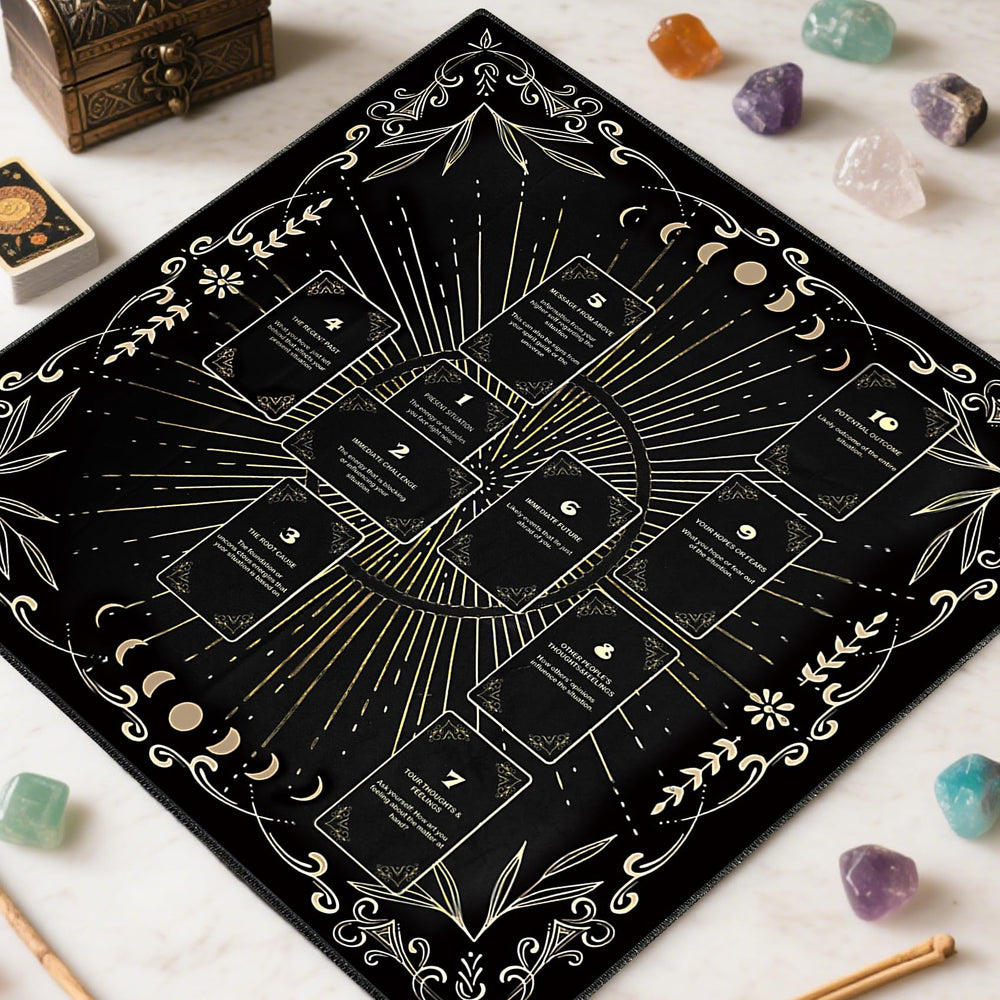 Knana tarot tablecloth adds decorative ritual elements to your practice.