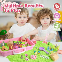 KNASON sensory bin box with lid for tidy, portable play.