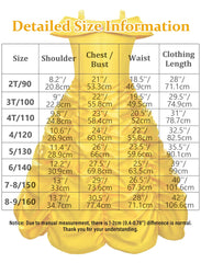 Knemmy princess dress safety-approved satin fabric blends comfort and sparkle.