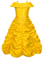 Knemmy princess dress in yellow with spaghetti straps, comfortable for long events