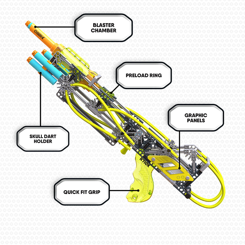 K'NEX Cyber-X C5 Neostrike 176-piece set supports STEM play