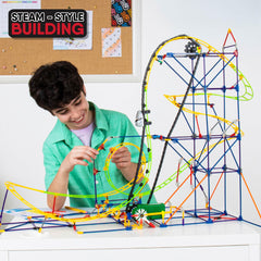 K'NEX Education battery-powered motor powers action for dynamic experiments.