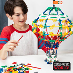 K'NEX instruction booklet guides 70 models for guided creativity.