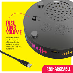 KNUCKLHEAD Dance Bomb rechargeable battery for hours of fun.