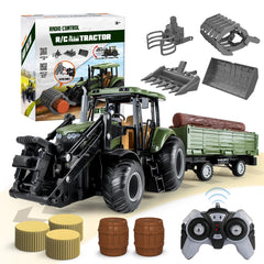 KOALA DIARY remote-control tractor front-loader for imaginative indoor farm play