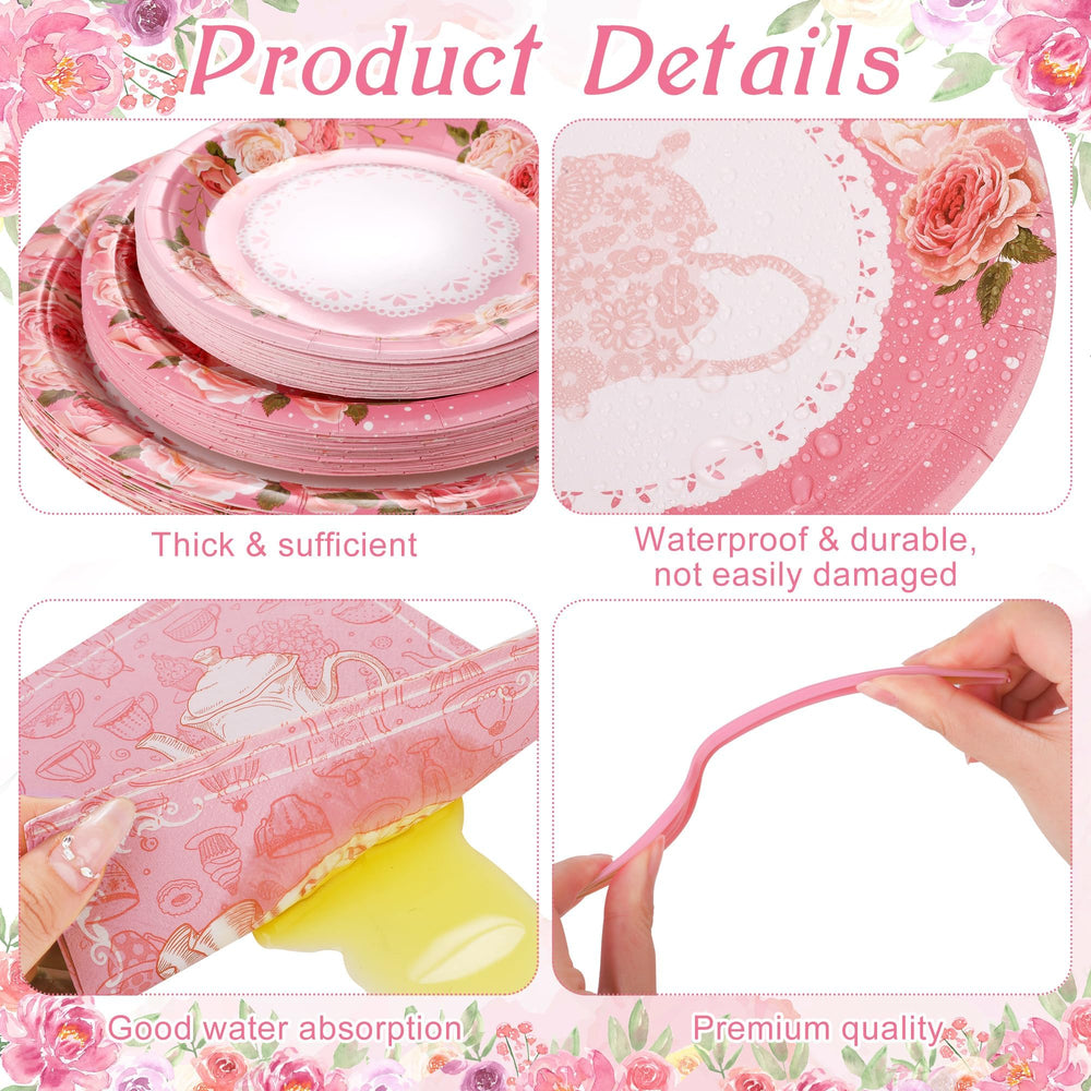 Kochorie pink cutlery set offers durable disposable utensils for easy serving.