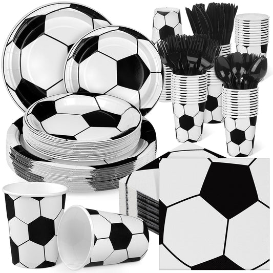 Kochorie soccer dinnerware plates 7-inch for sturdy servings at games.