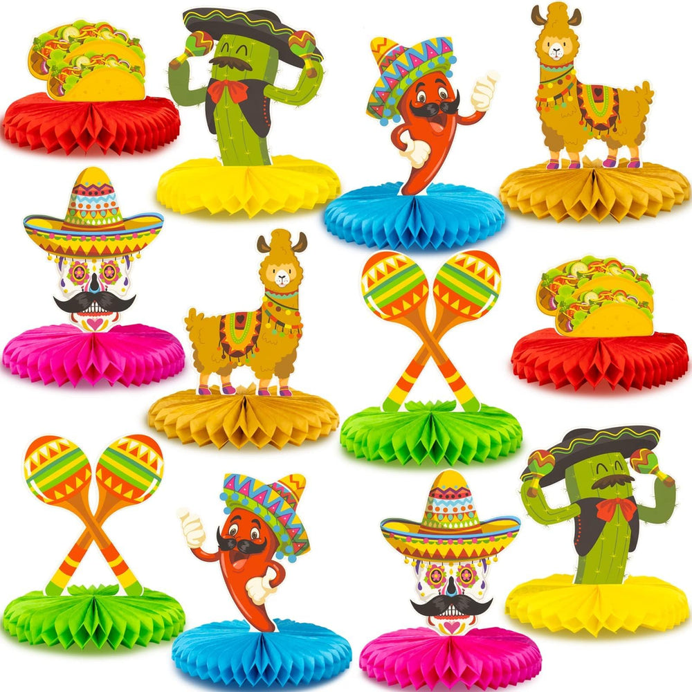 Kockuu fiesta honeycomb taco centerpiece brightens any party table.