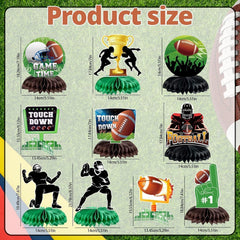 Kockuu football pattern honeycomb detail adds depth to centerpieces