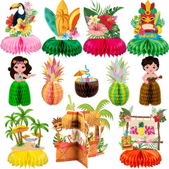 Kockuu Hawaiian Luau coconut centerpiece for vibrant tropical table décor
