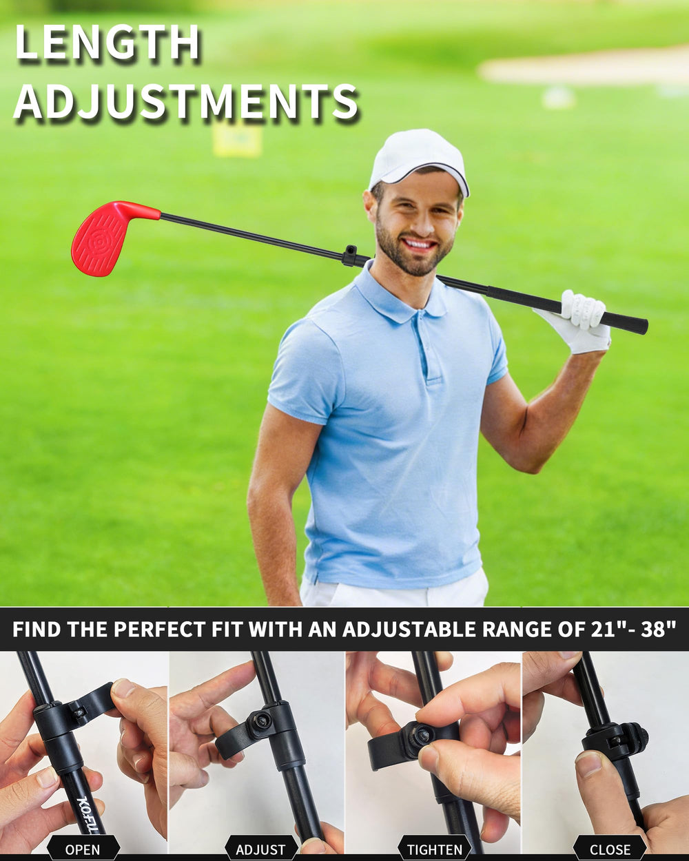 KOFULL two-pack set enables family backyard golf sessions.