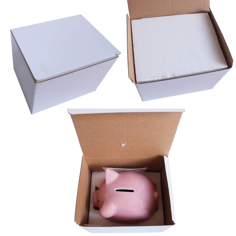KOHIENWO pink piggy bank size six inches suits first coin collections