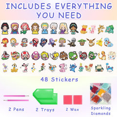KOJEFCV diamond gem stickers collection promotes fine motor skills through precise placement