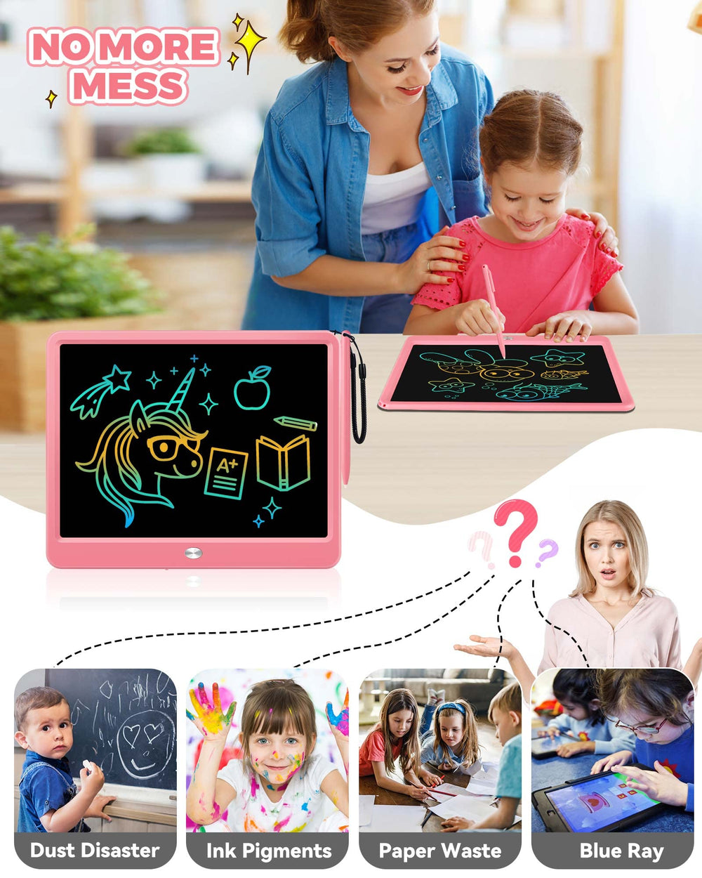 KOKODI eye-protective design reduces glare during drawing.