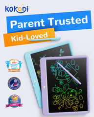 KOKODI stylus draws smooth lines on the 12-inch color LCD screen.