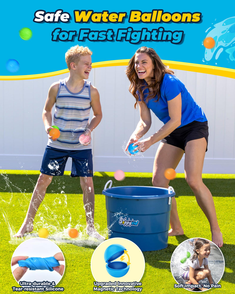 KOKODI SOPPYCID colorful balloons offer vibrant summer play at pool, yard, or beach.