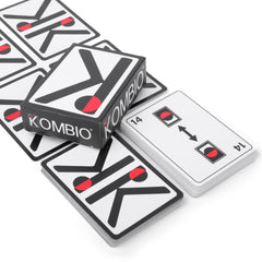 KOMBIO premium playing cards deck with linen finish for durable gameplay.