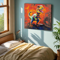 KOMI Dinosaur Paint by Numbers kit brushes provide precise control for detailed coloring.