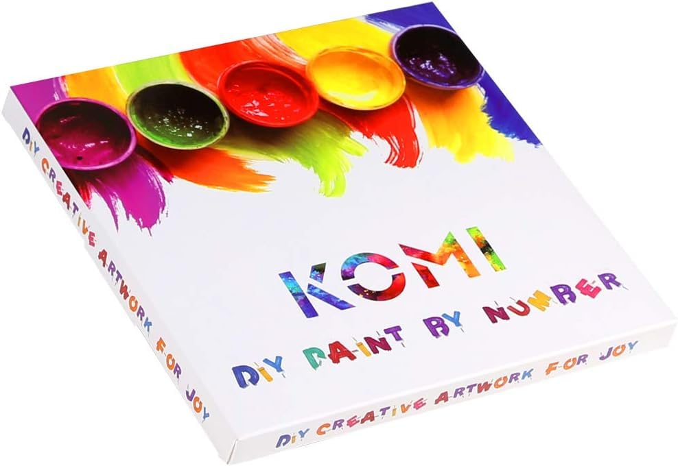 KOMI Dinosaur Paint by Numbers wall art becomes playful home decor.
