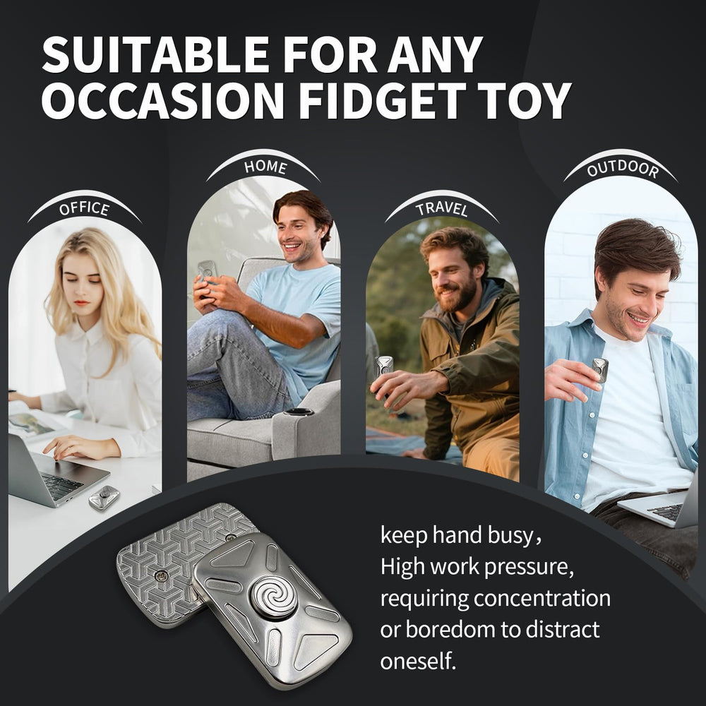 KOMO EDC Vortex desk toy in silver for portable stress relief